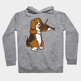 Violinist Beagle Dog Violin Player Hoodie